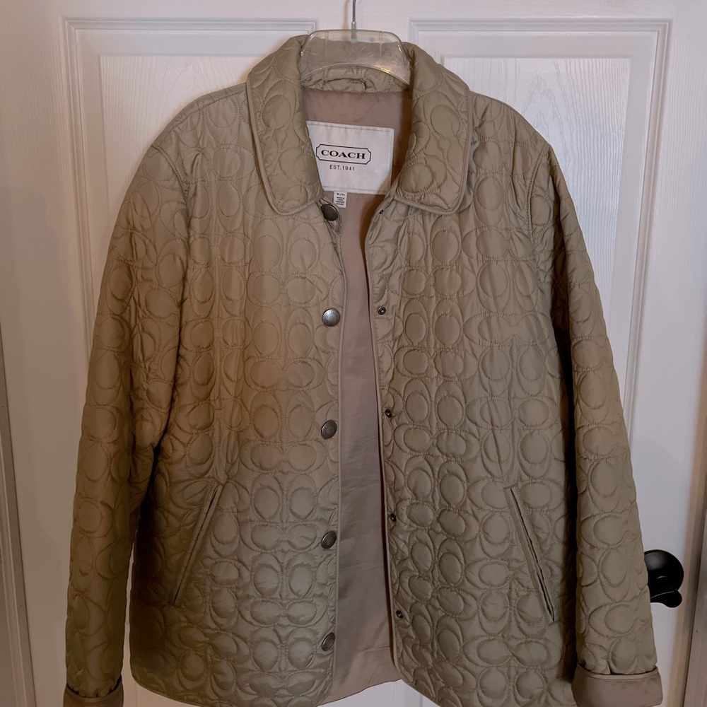 Coach monogram quilted jacket